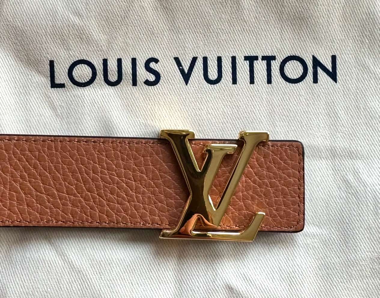 Nový opasok Louis Vuitton model Initiales 3 cm dvojlícny 85