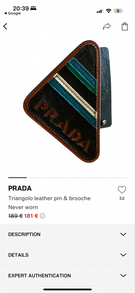 Prada brošňa