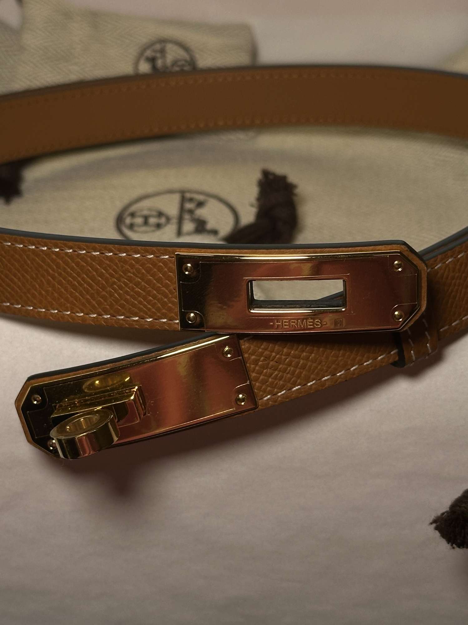 Hermès Kelly Belt GHW veľkosť UNI