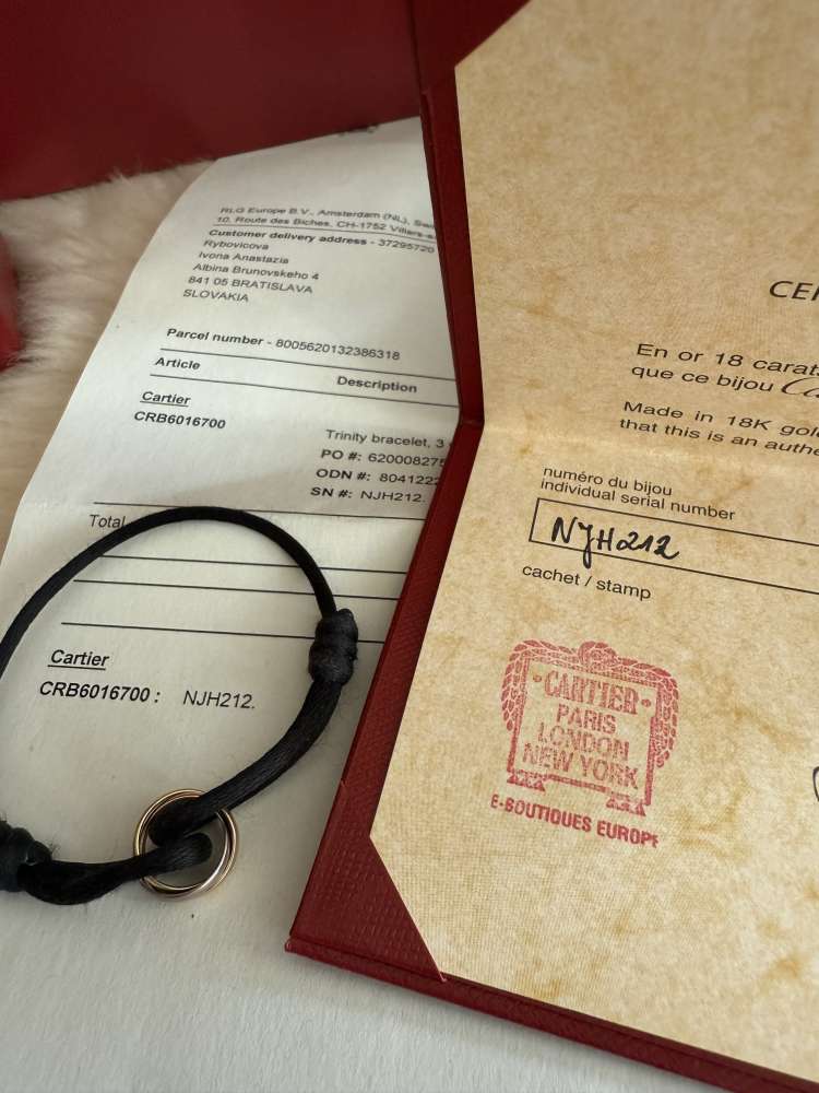 Cartier náramek trinity