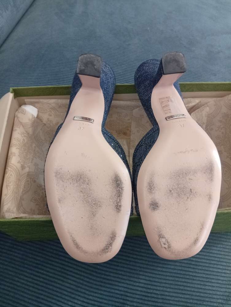 Šľapky na podpätku Gucci