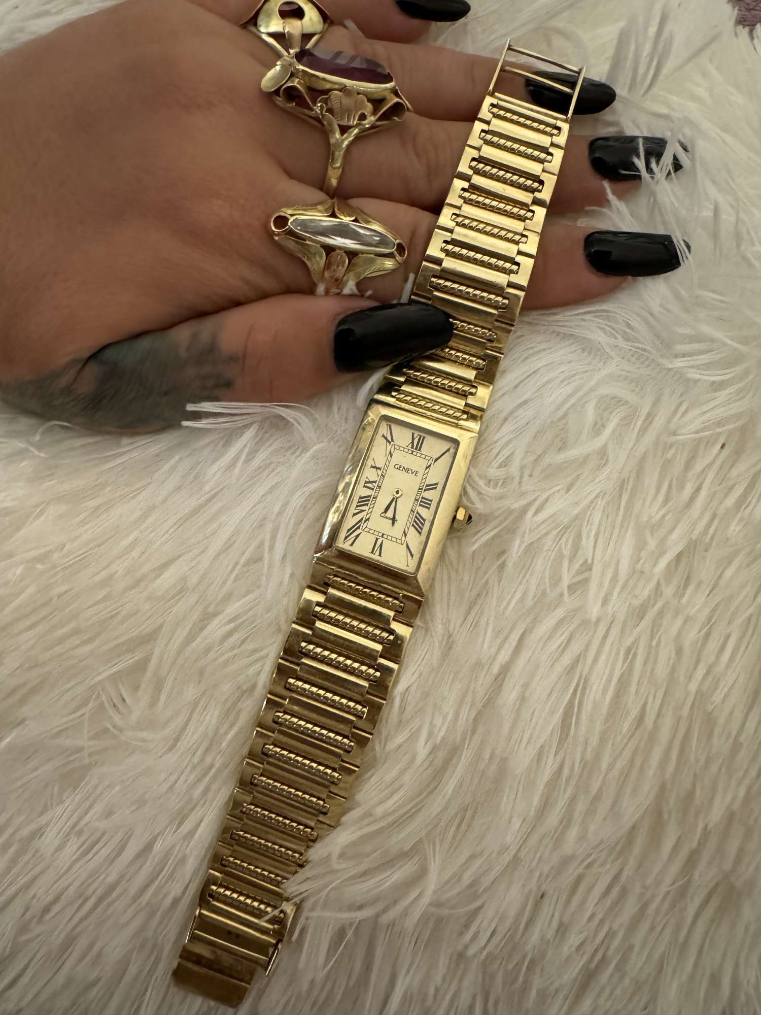 Geneve zlate 14k hodinky 93,91 gr