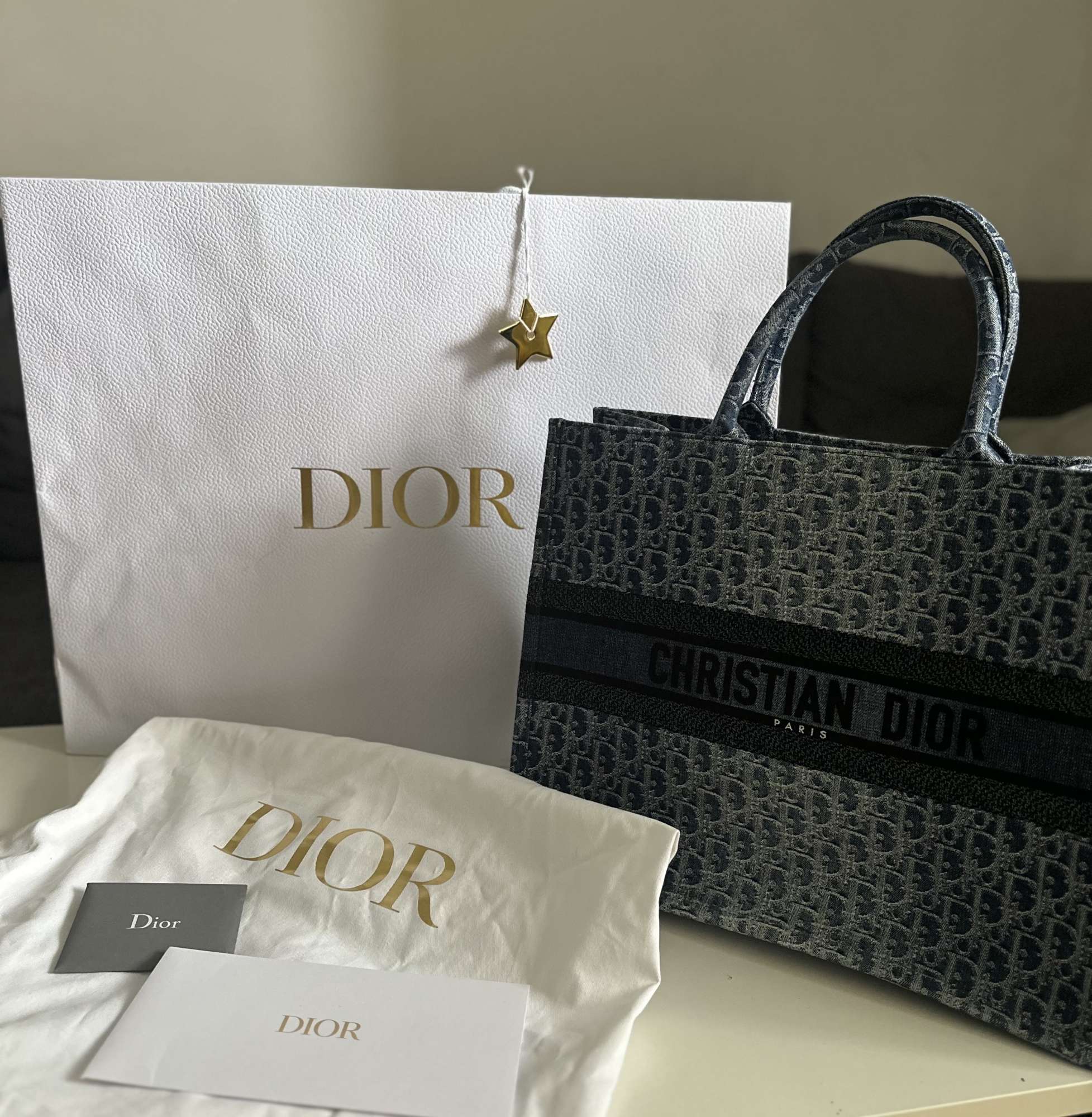 Dior tote book large jeans kabelka