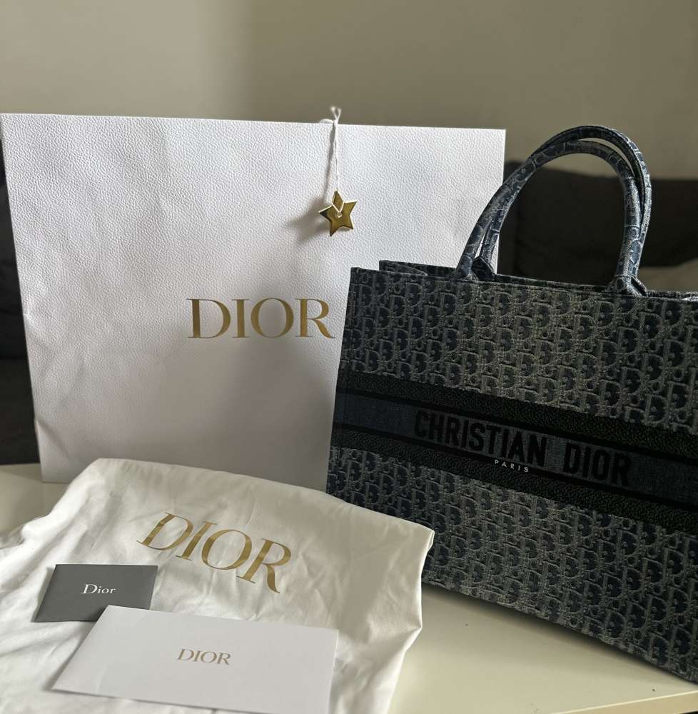 Dior tote book large jeans kabelka