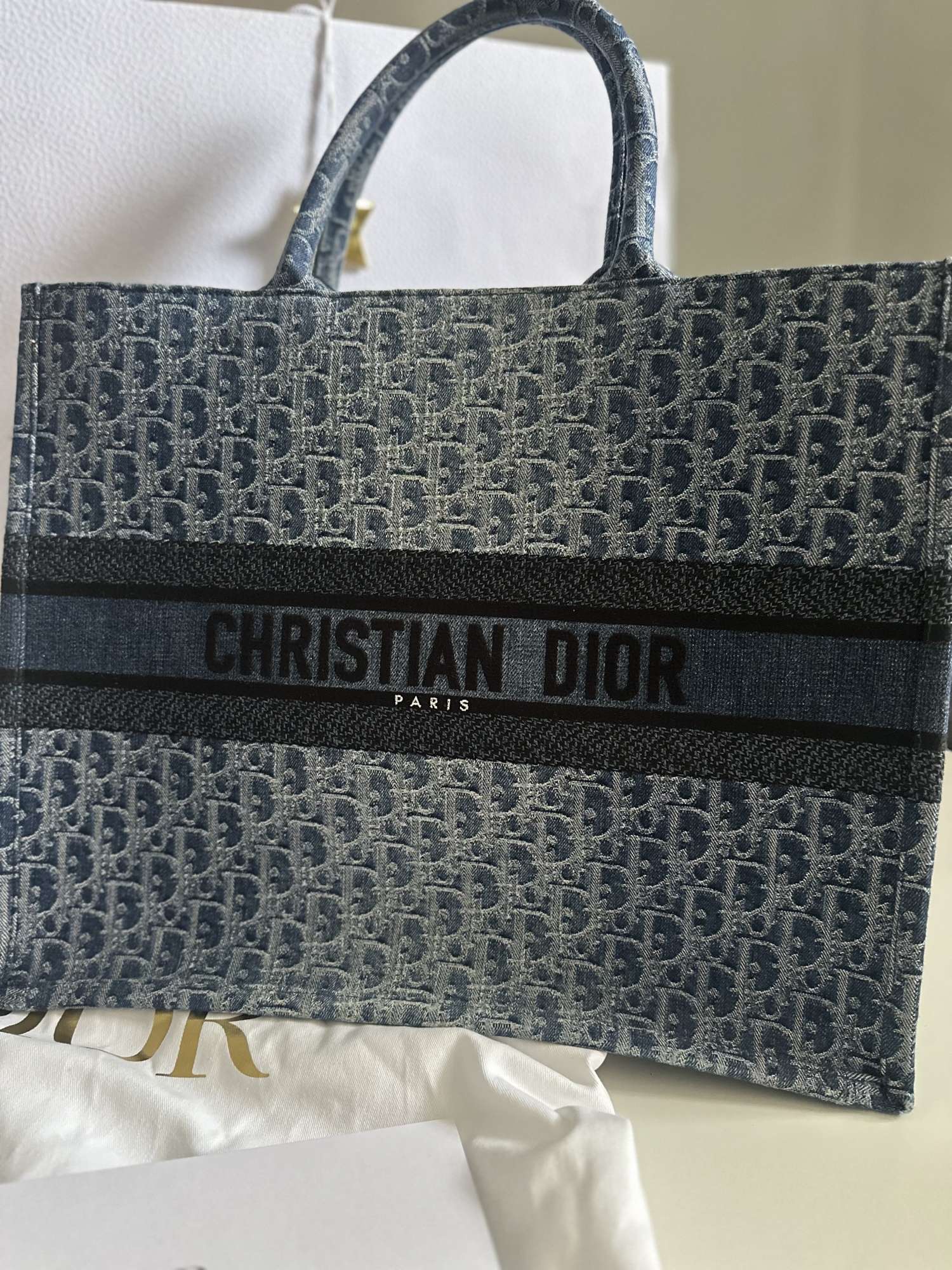 Dior tote book large jeans kabelka