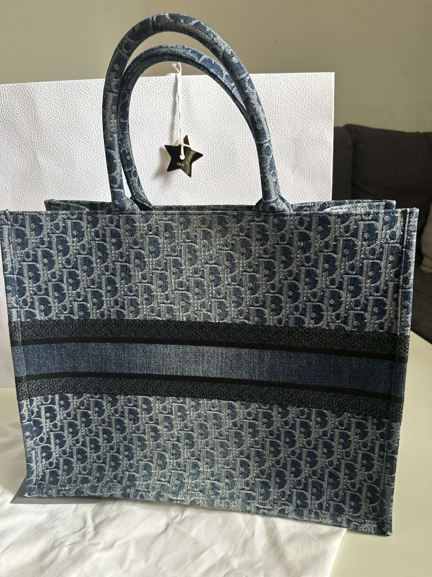 Dior tote book large jeans kabelka