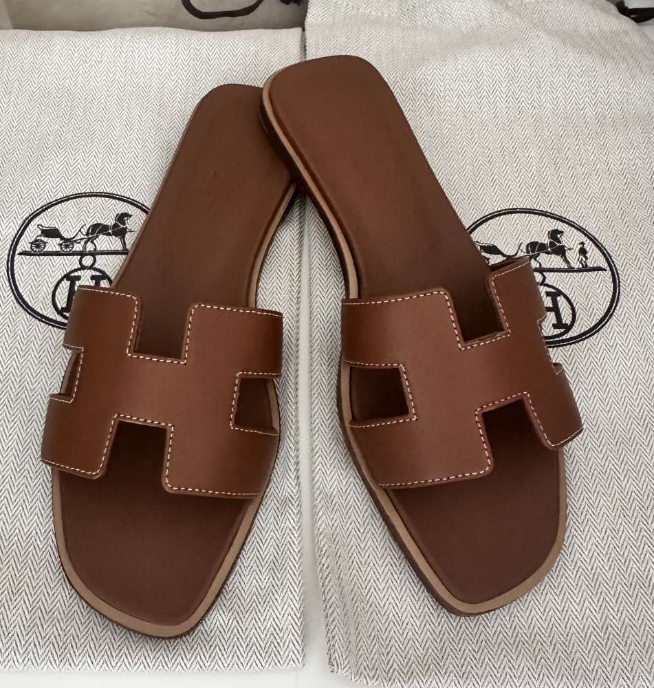 Nové šľapky HERMES model ORAN GOLD 36,5