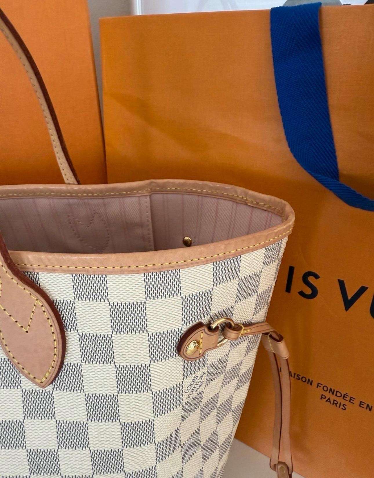 Louis Vuitton neverfull damier azur