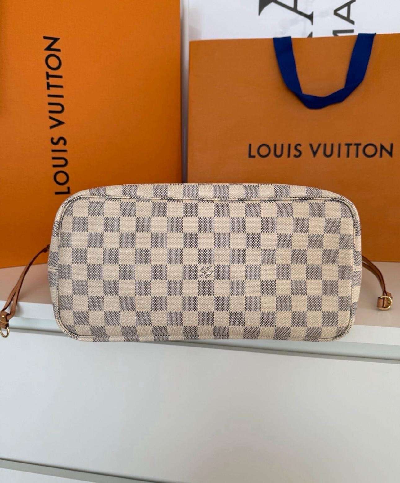 Louis Vuitton neverfull damier azur