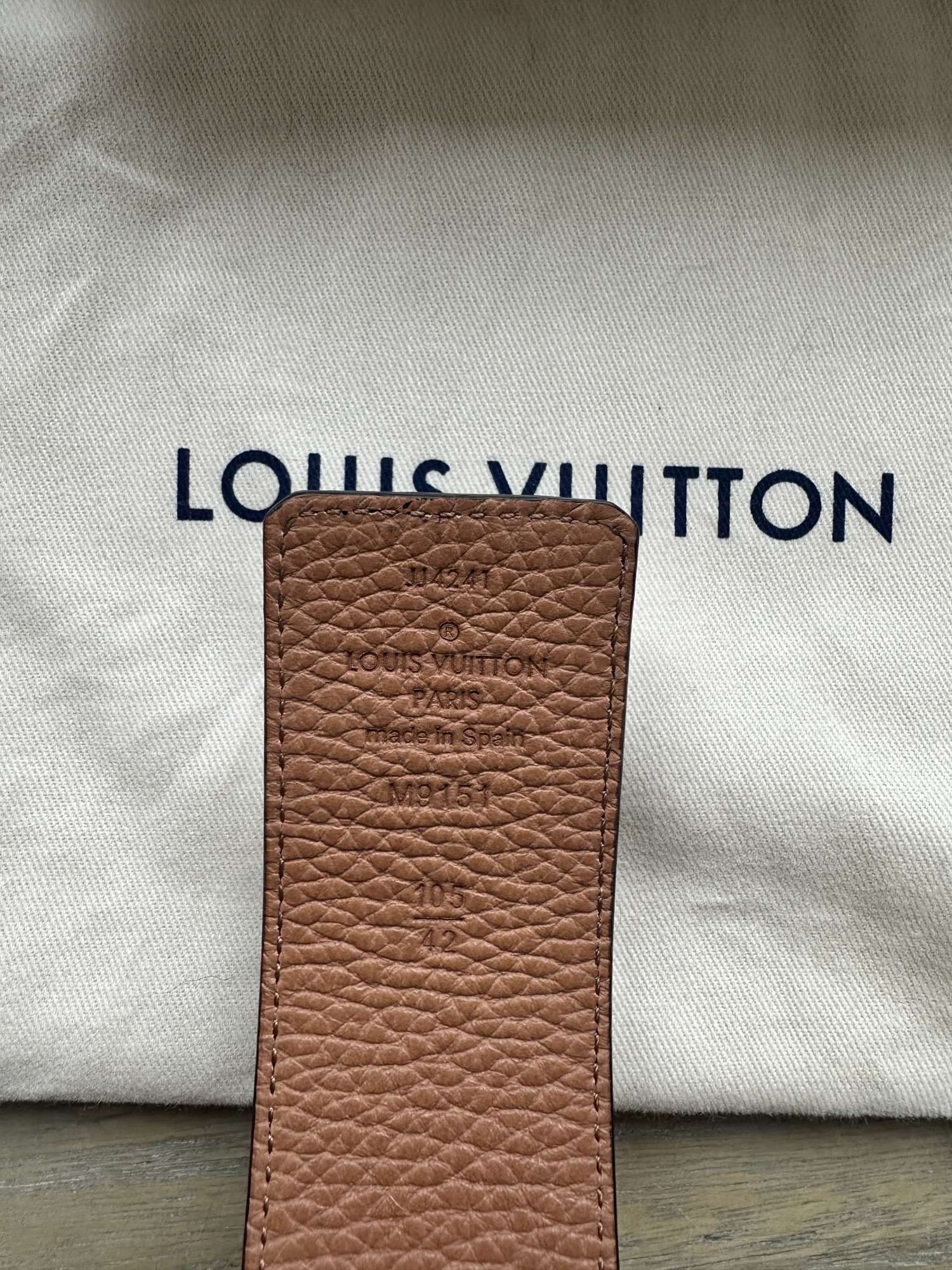 Nový opasok Louis Vuitton model Initiales 4 cm veľkosť 105