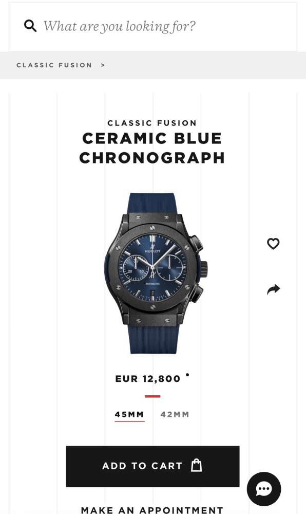 Hublot Classic Fusion Ceramic Chronograph 45mm