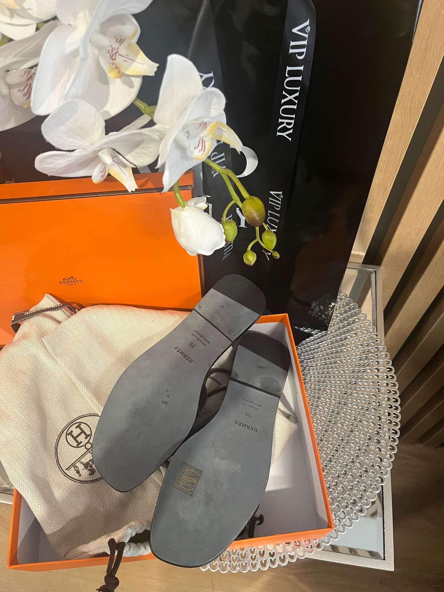 Hermes oran šľapky