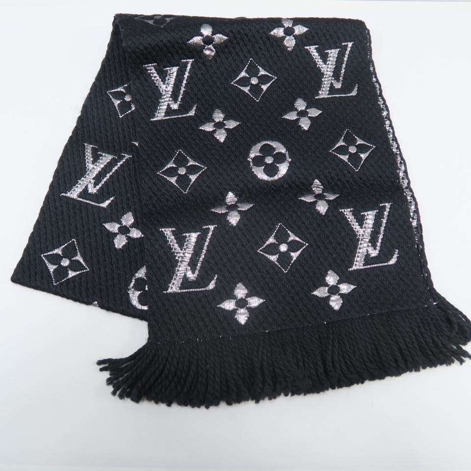 LOUIS VUITTON ČIERNY ŠÁL S LUREXOM