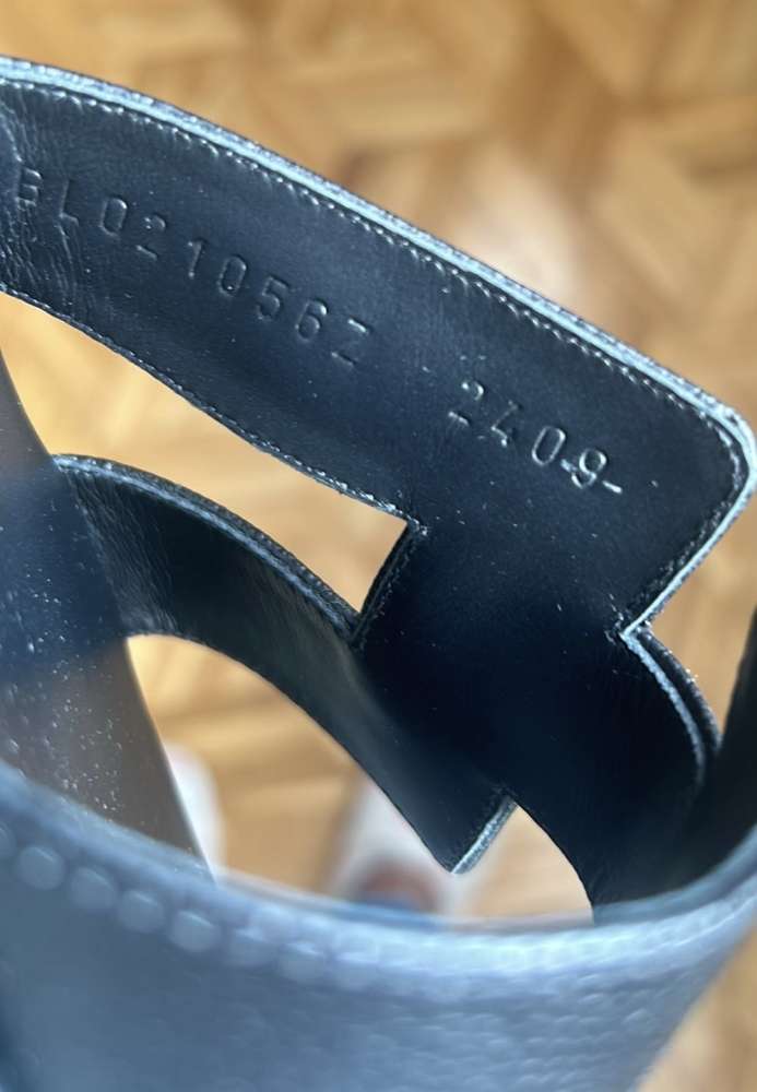 Nové šľapky HERMES model Oran epsom čierne kožené 39,5