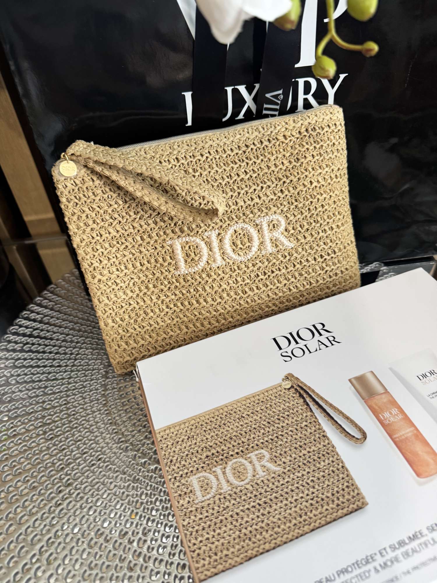Christian Dior beauty clutch