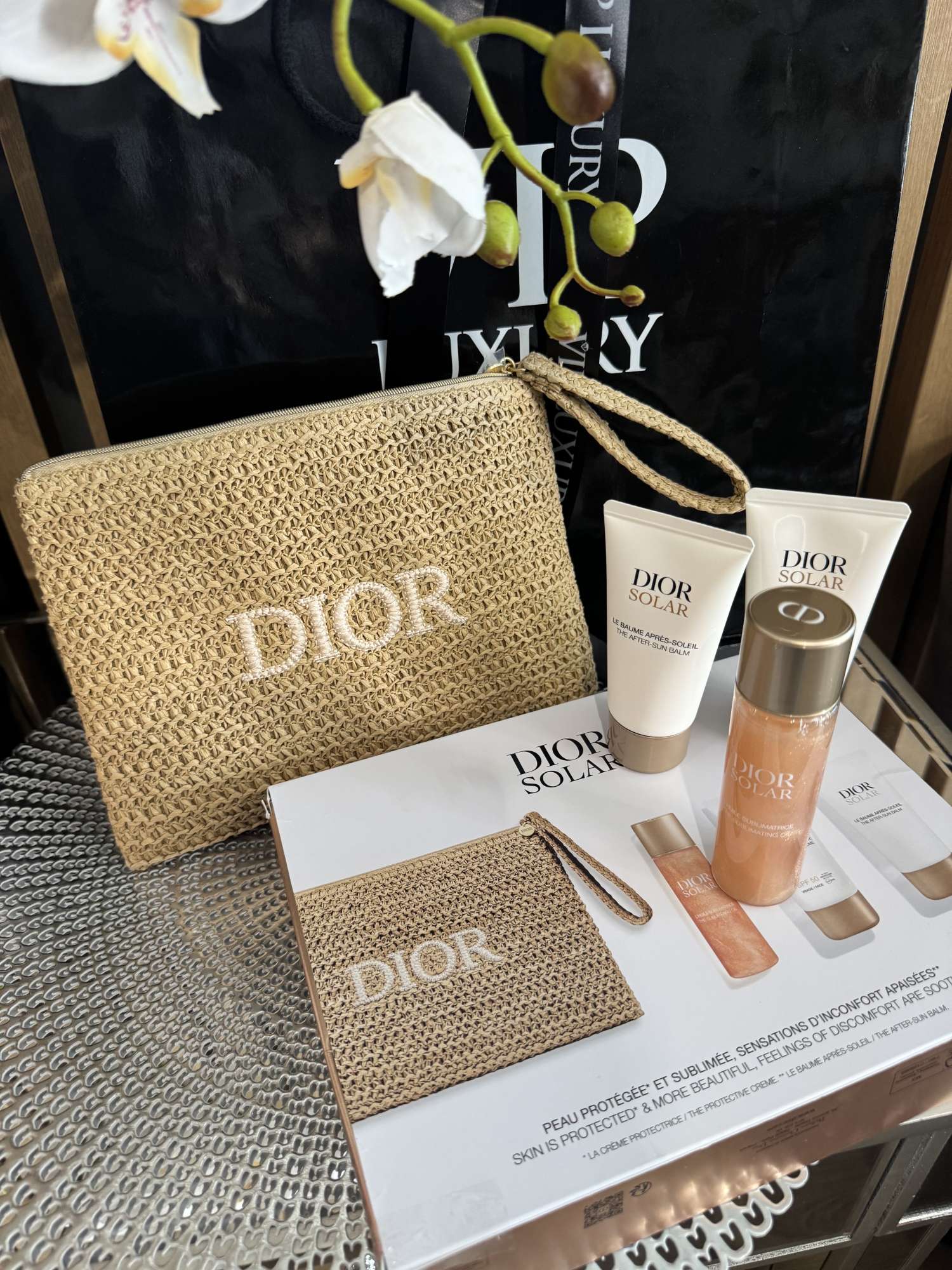 Christian Dior beauty clutch