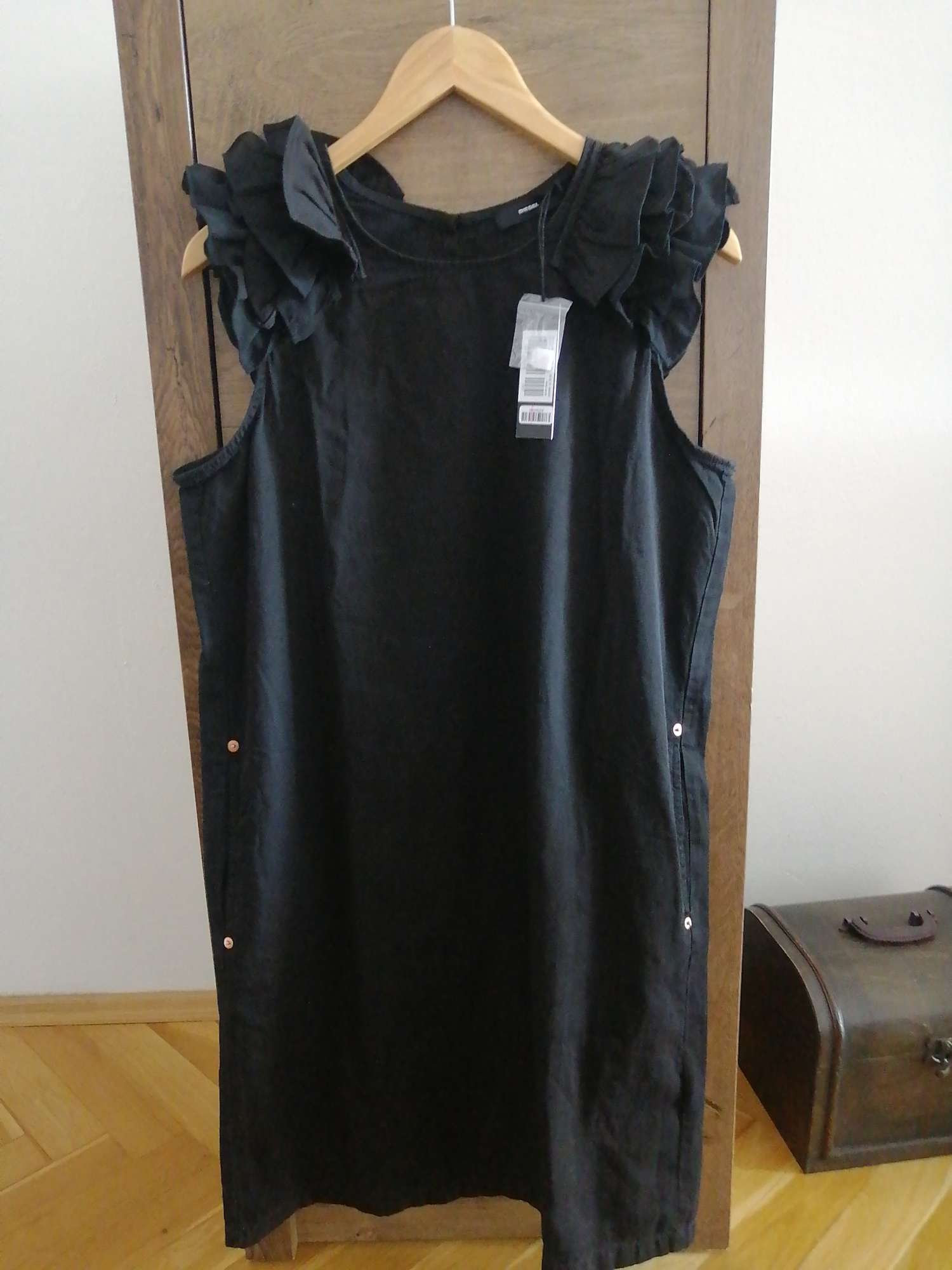 Denimove šaty Diesel, 100% bavlna, veľkosť S