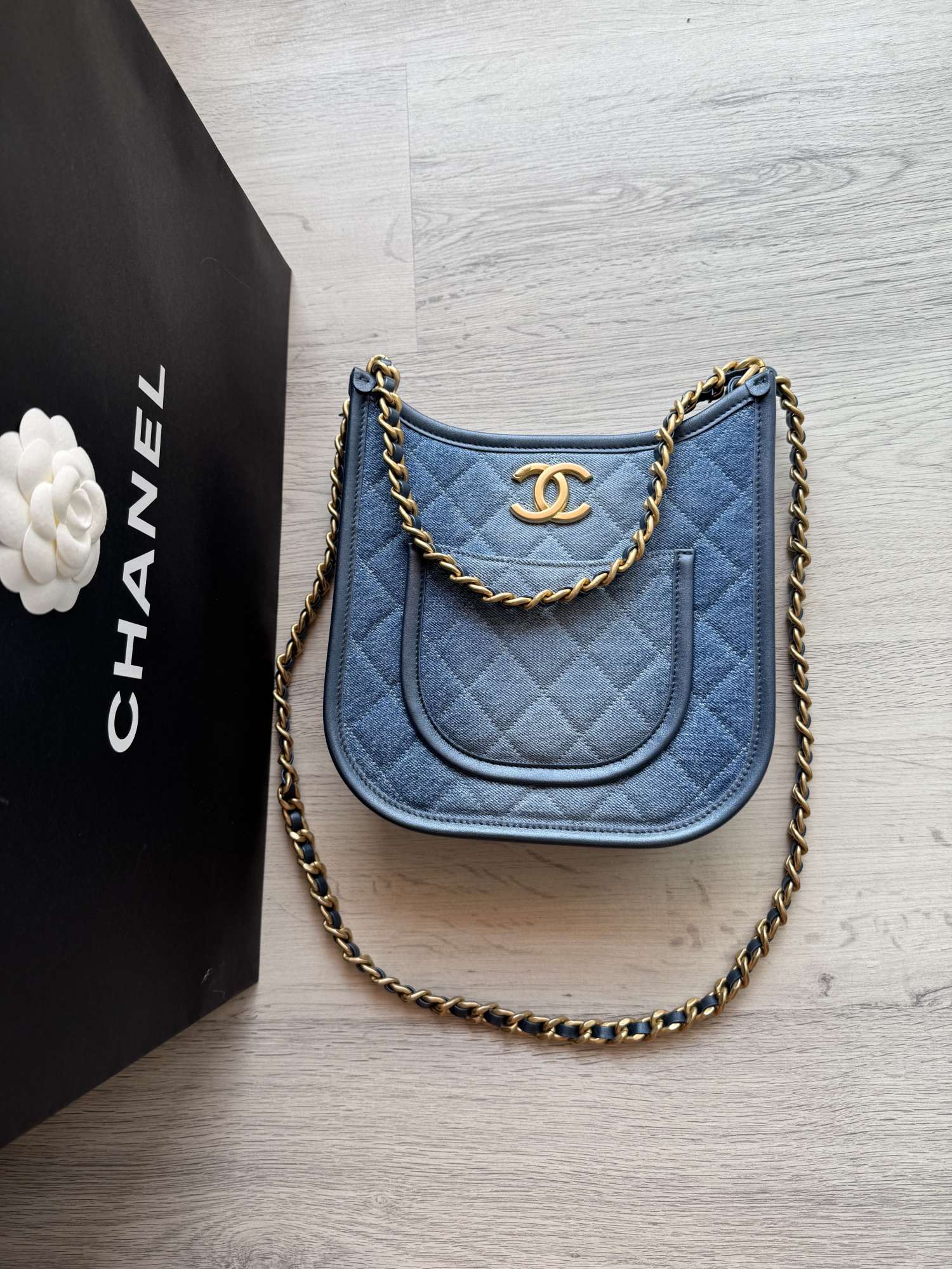 Chanel hobo denim bag