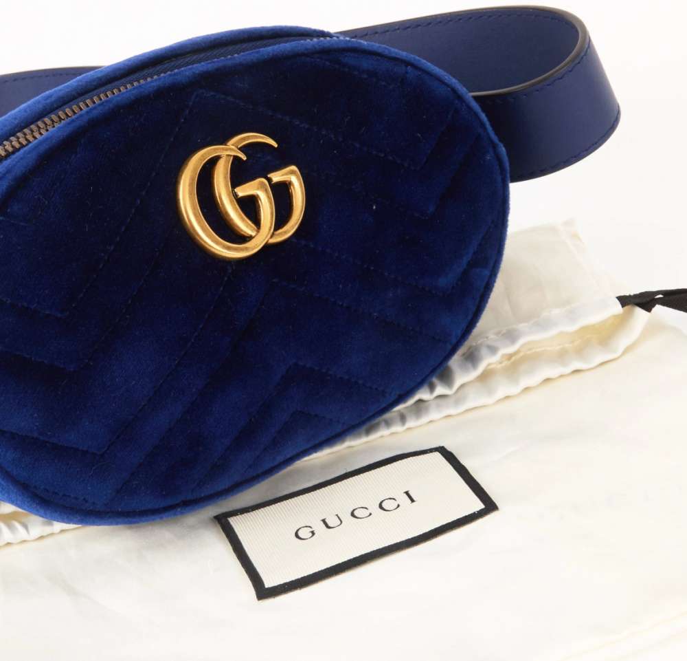 Gucci Marmont oval velvet
