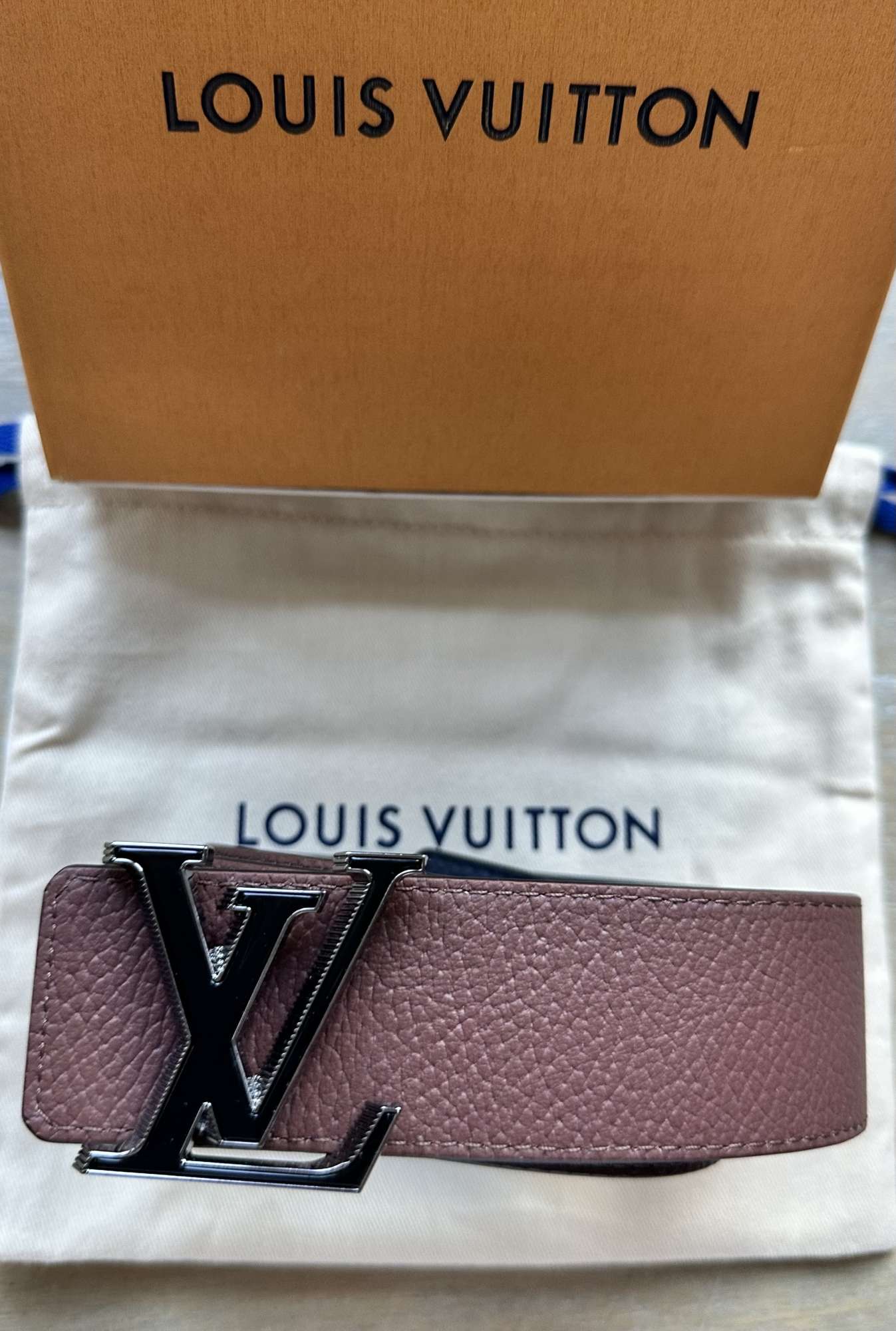 Nový opasok Louis Vuitton model Tilt double face veľkosť 105