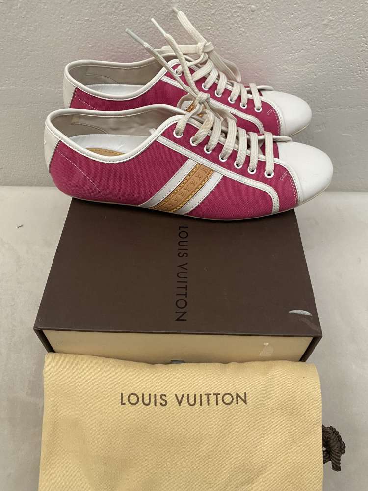 LV Fuchsia textile sneakers