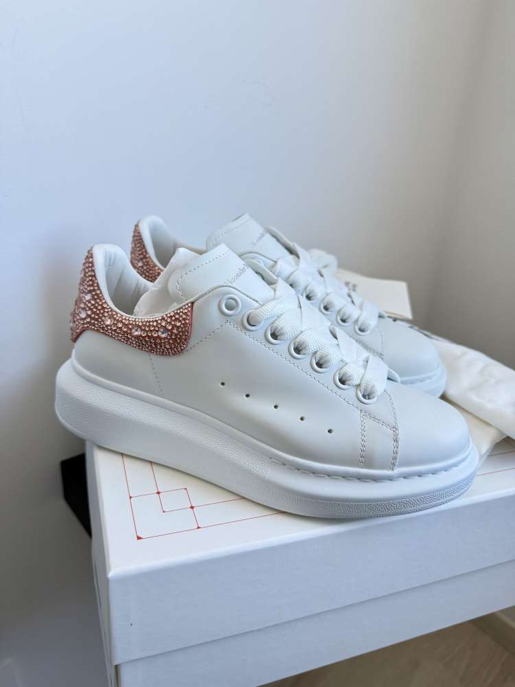 Alexander McQueen rosegold glitter tenisky