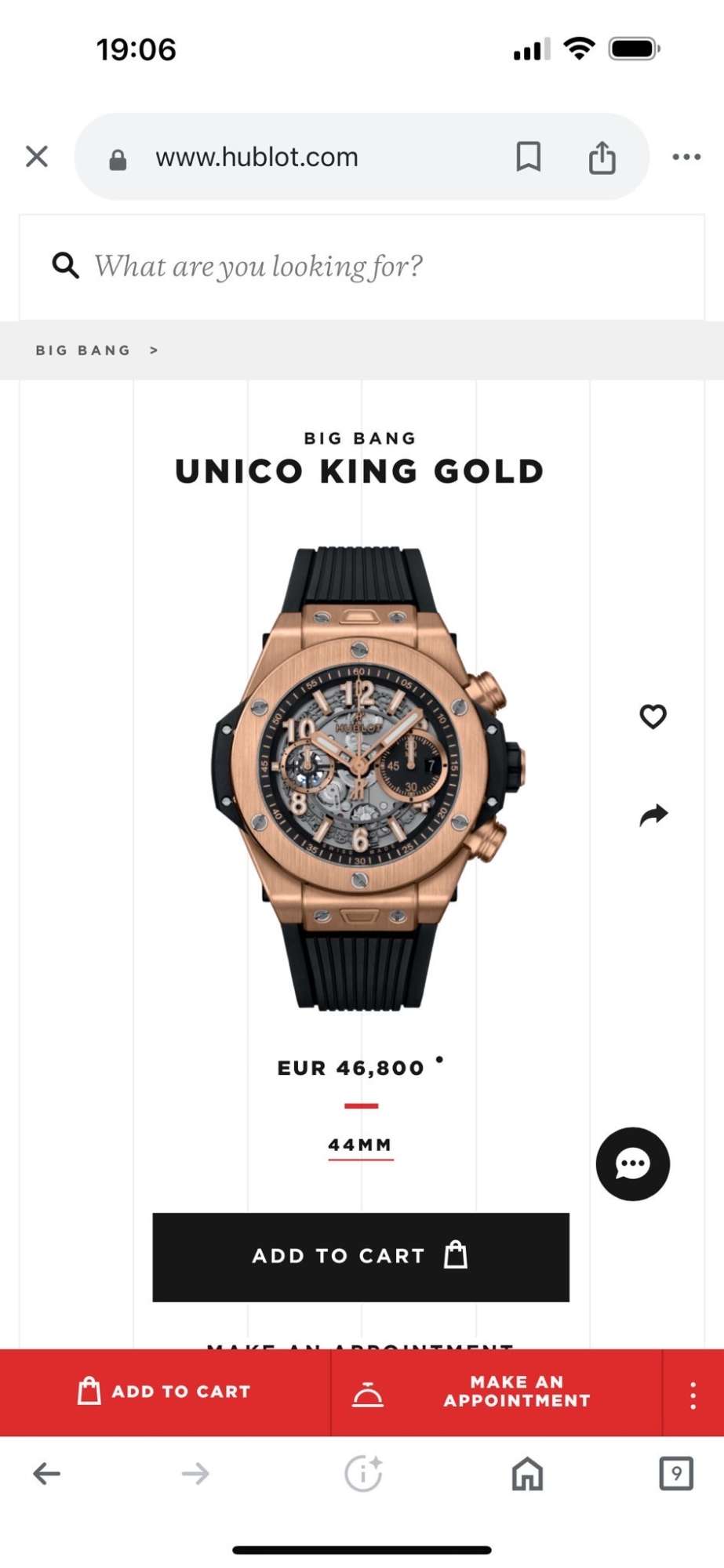 Hublot Varianty hodinky