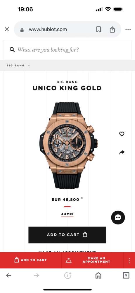 Hublot Varianty hodinky