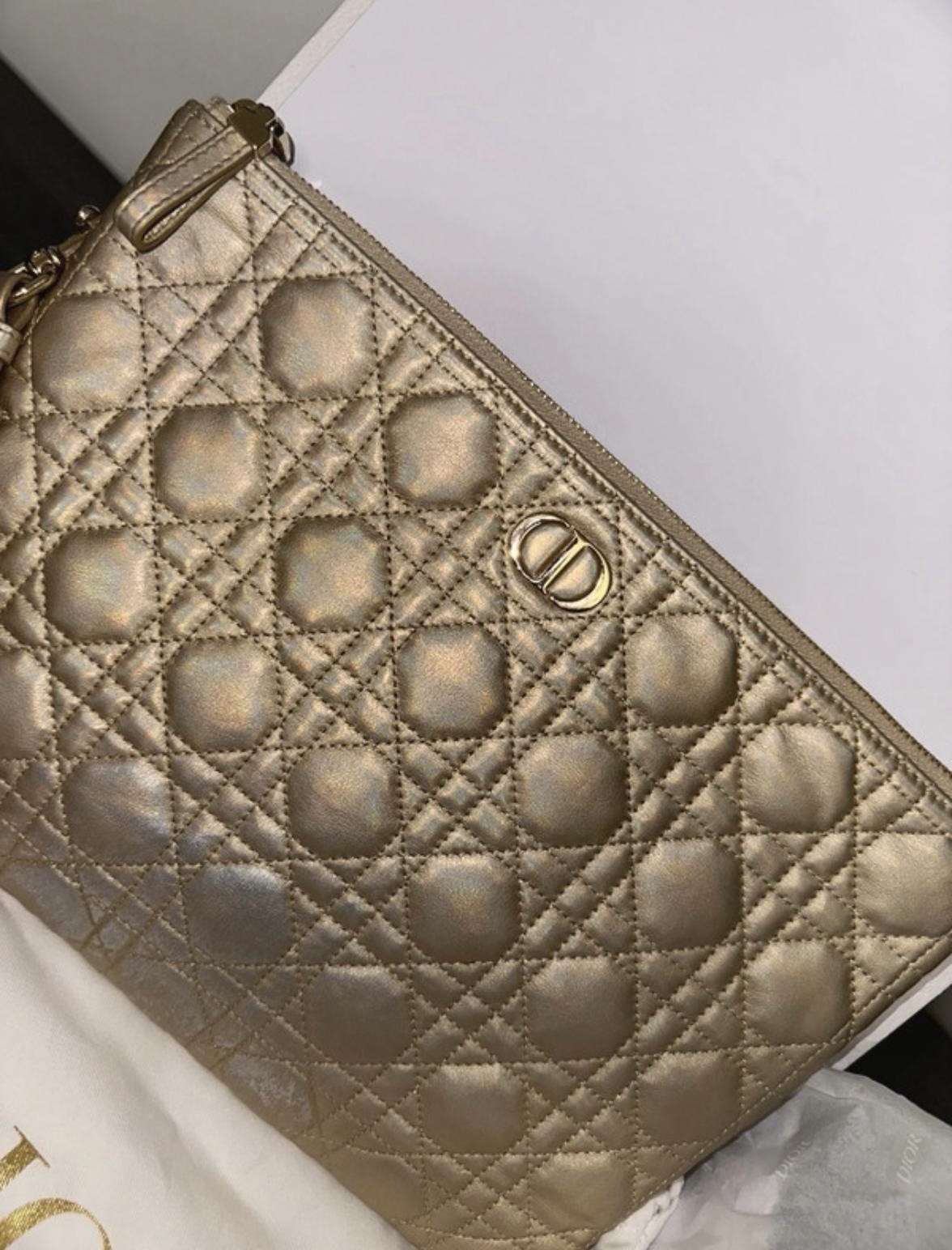 Dior clutch gold