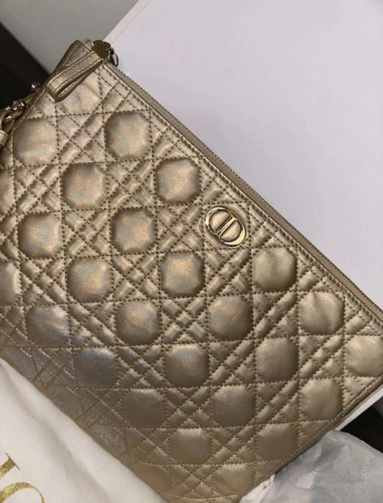 Dior clutch gold