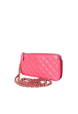 https://vipluxury.sk/Chanel Double Zipper Chain Wallet – Mini Matelassé Lambskin Bag in Pink