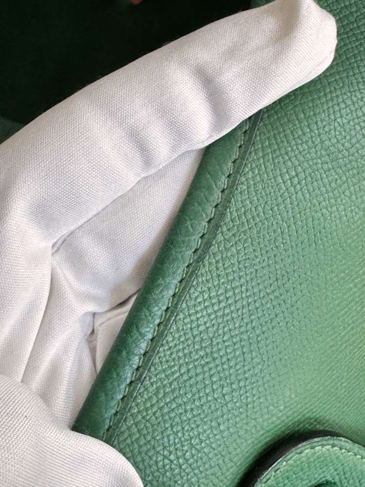 Hermès Evelyne GM Vintage kabelka – hráškovo zelená koža Courchevel