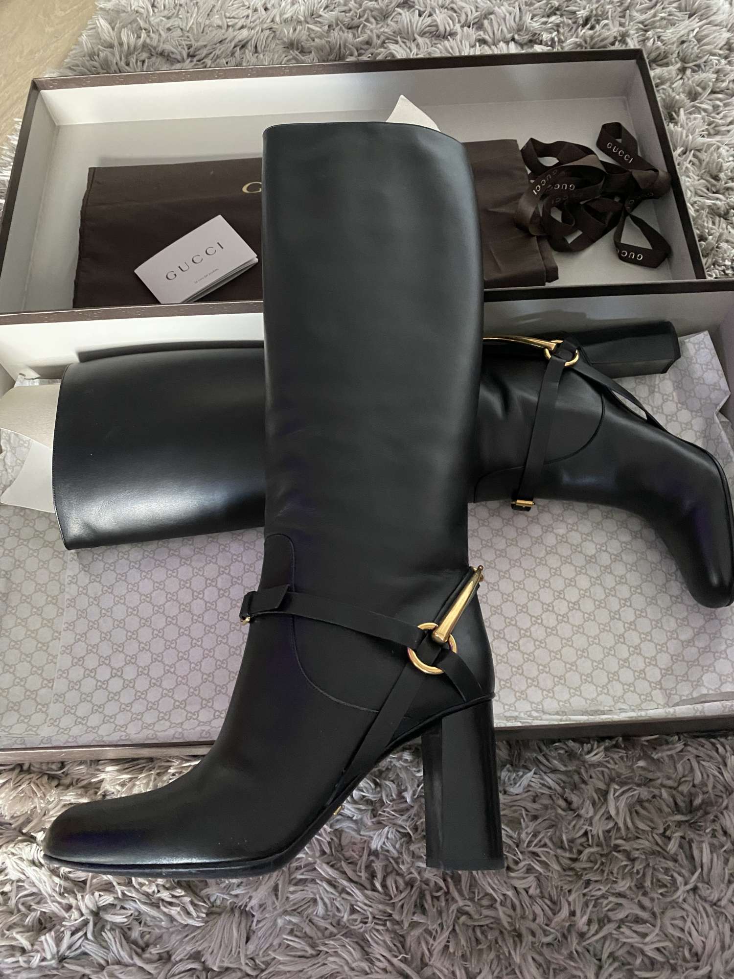 Gucci dámské kozačky, Horsebit, 39 velikost