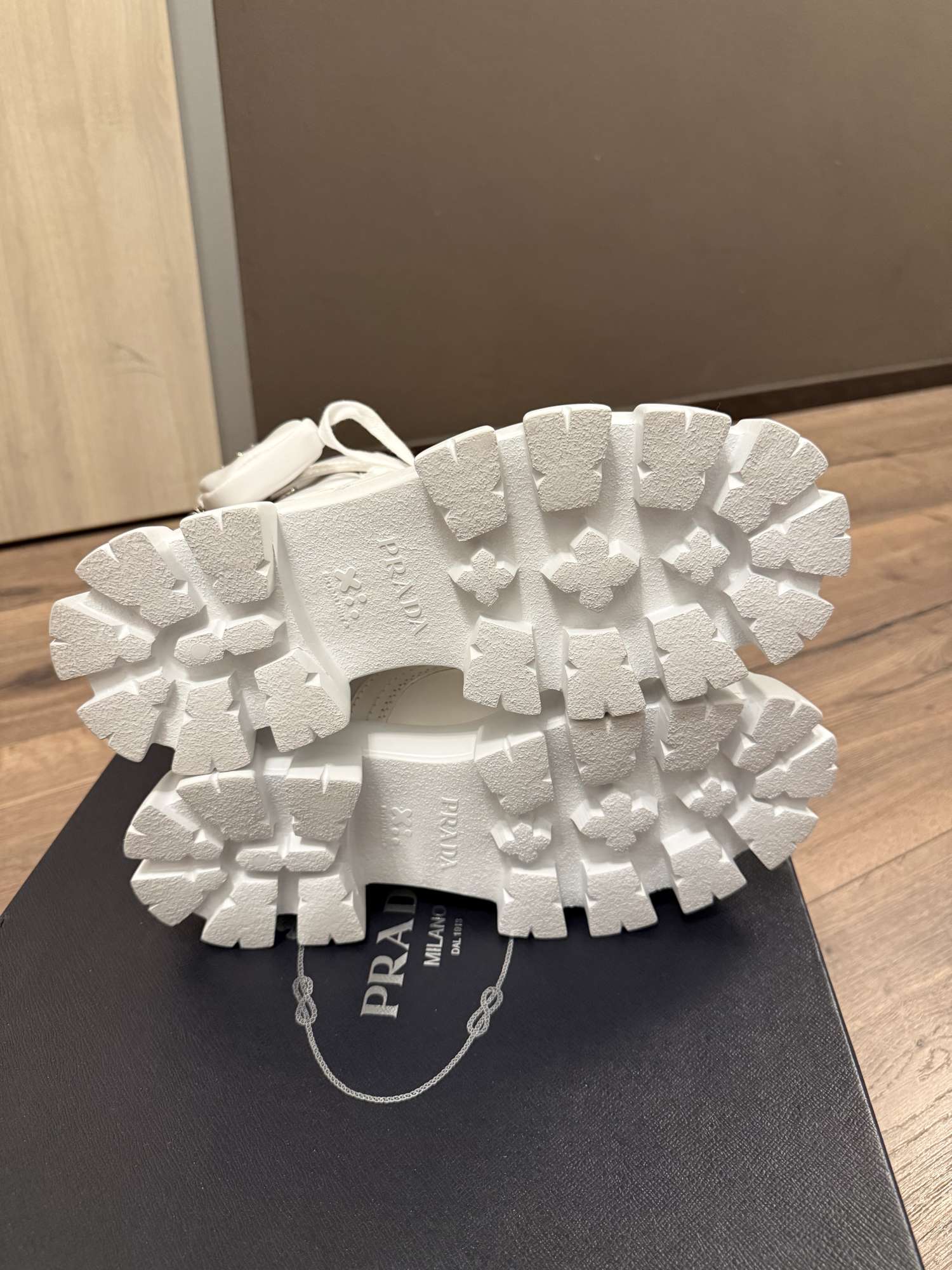 Prada monolith combat boots