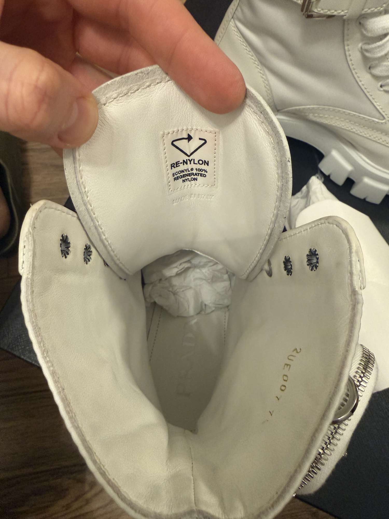 Prada monolith combat boots