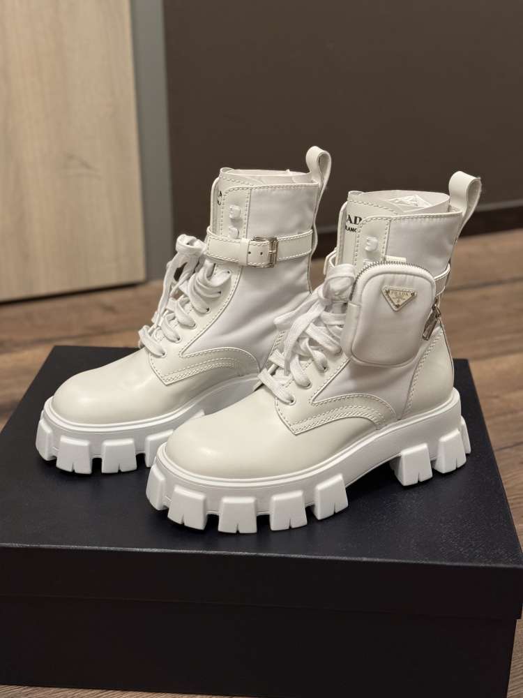 Prada monolith combat boots