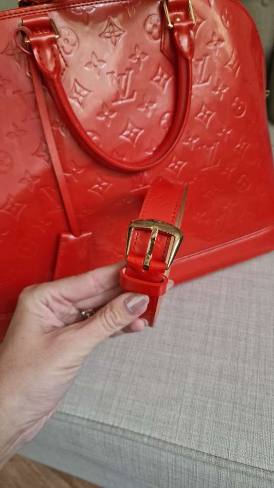 Louis Vuitton Orange sunset monogram vernis Alma GM bag s opaskom