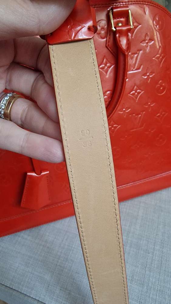 Louis Vuitton Orange sunset monogram vernis Alma GM bag s opaskom