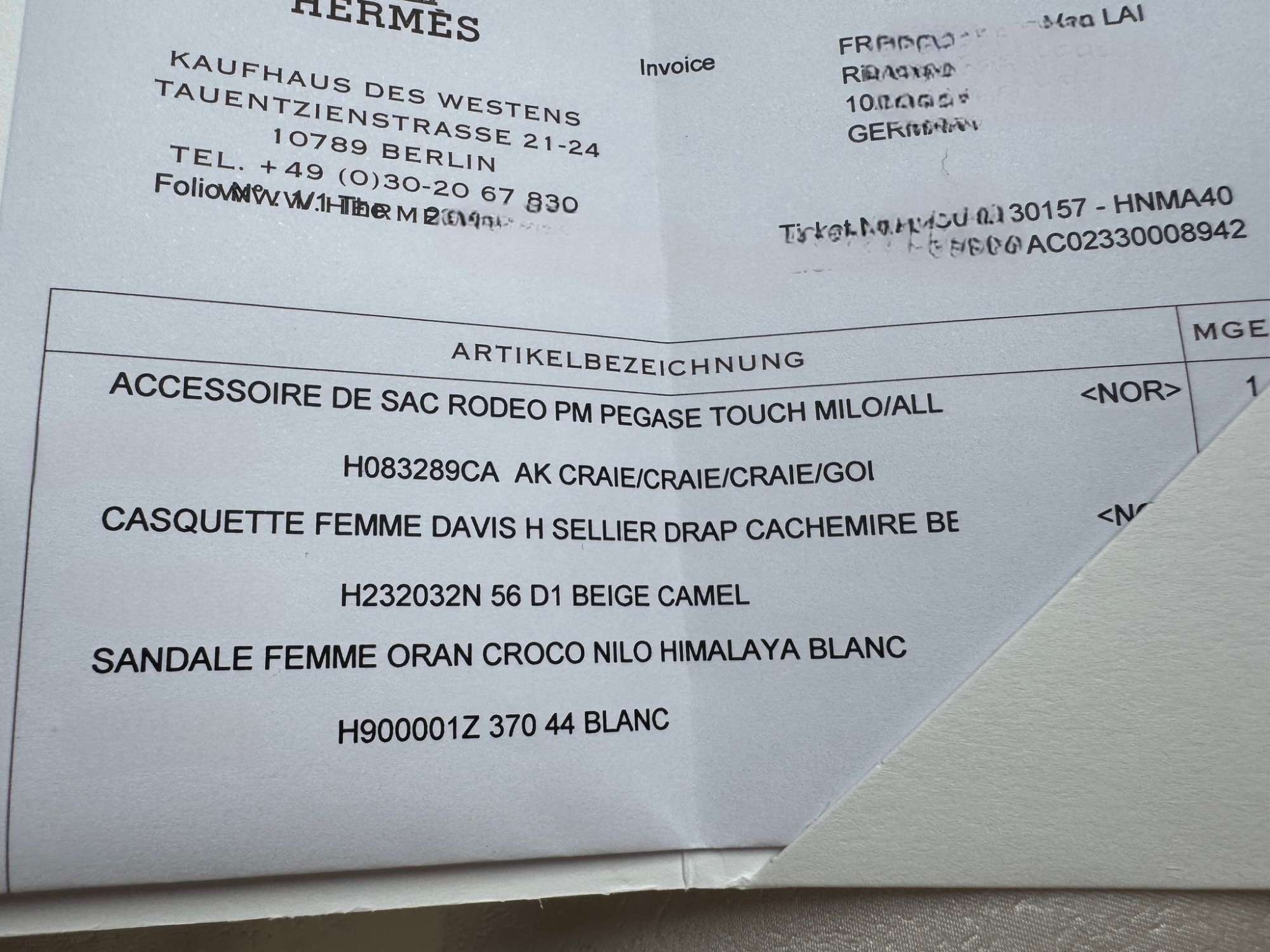 Hermes oran Himalaya crocco