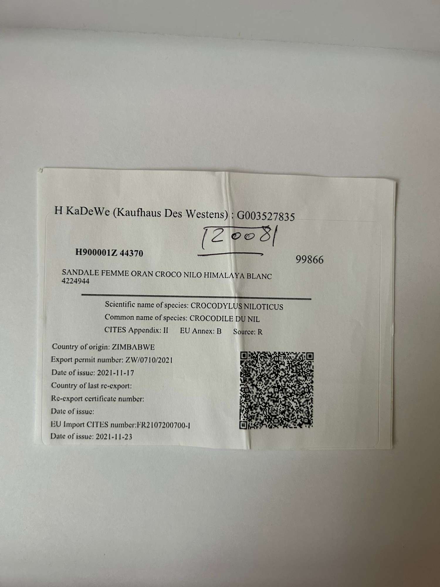 Hermes oran Himalaya crocco