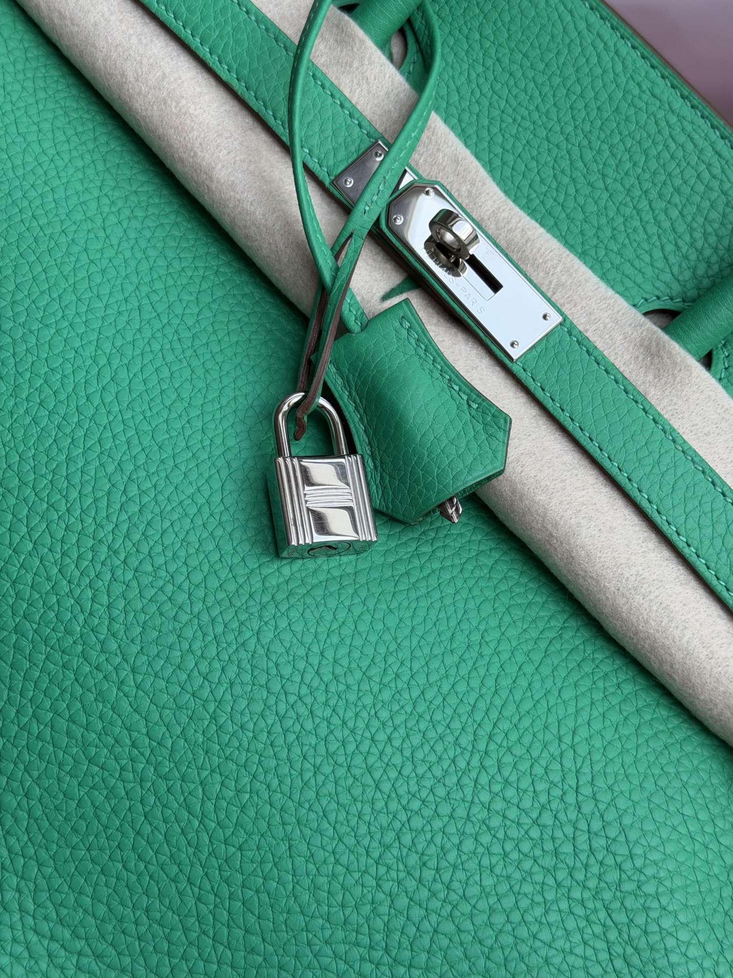 Hermes Birkin 35 Togo, PHW, Menthe color
