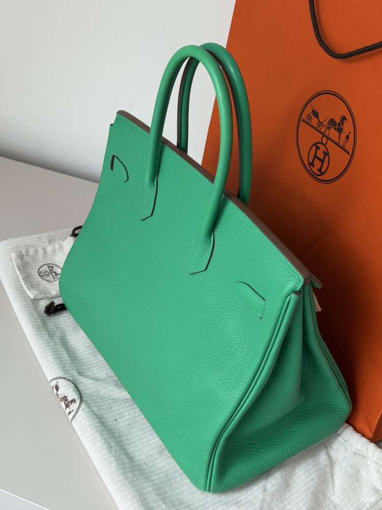 Hermes Birkin 35 Togo, PHW, Menthe color