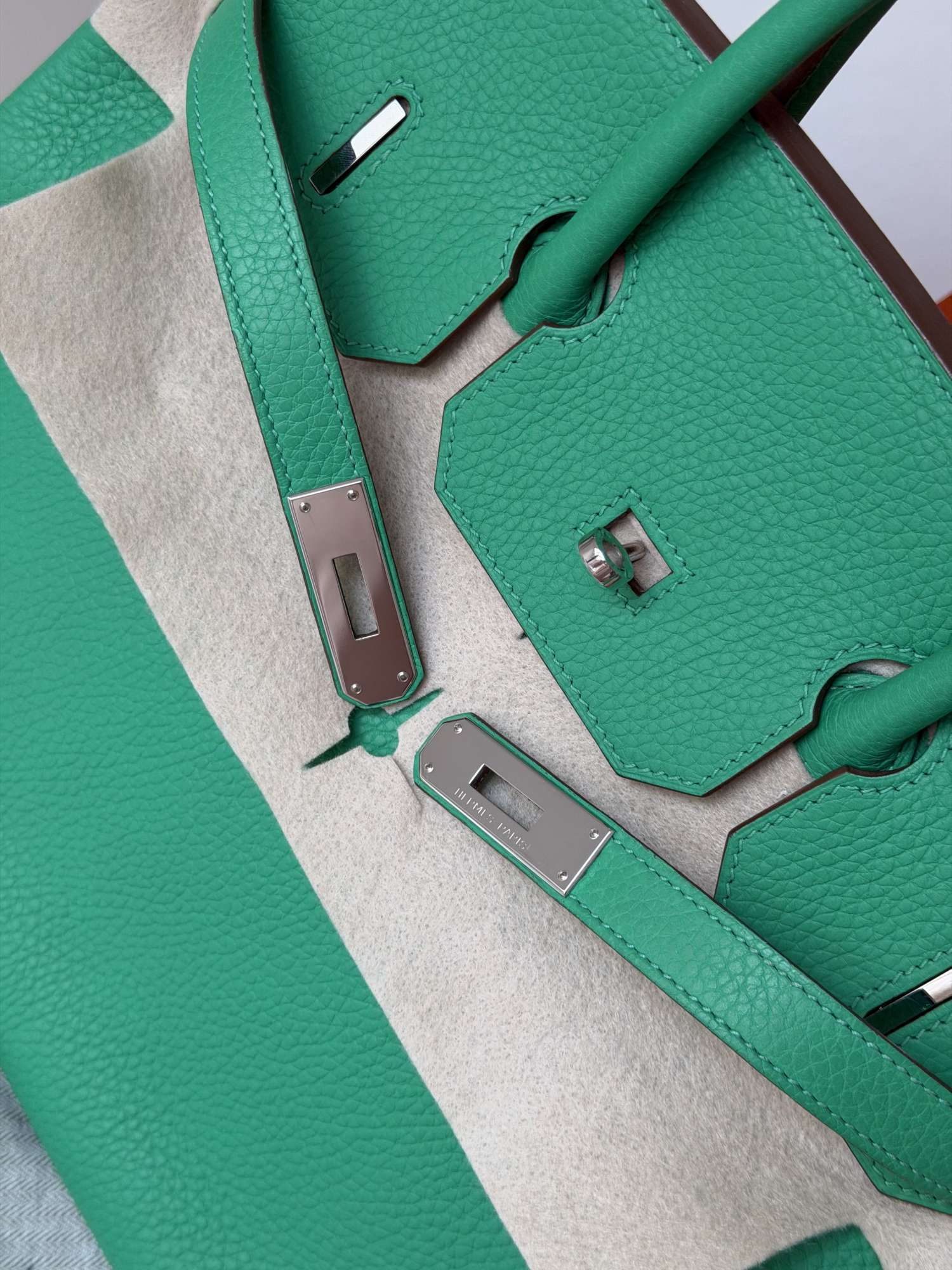 Hermes Birkin 35 Togo, PHW, Menthe color