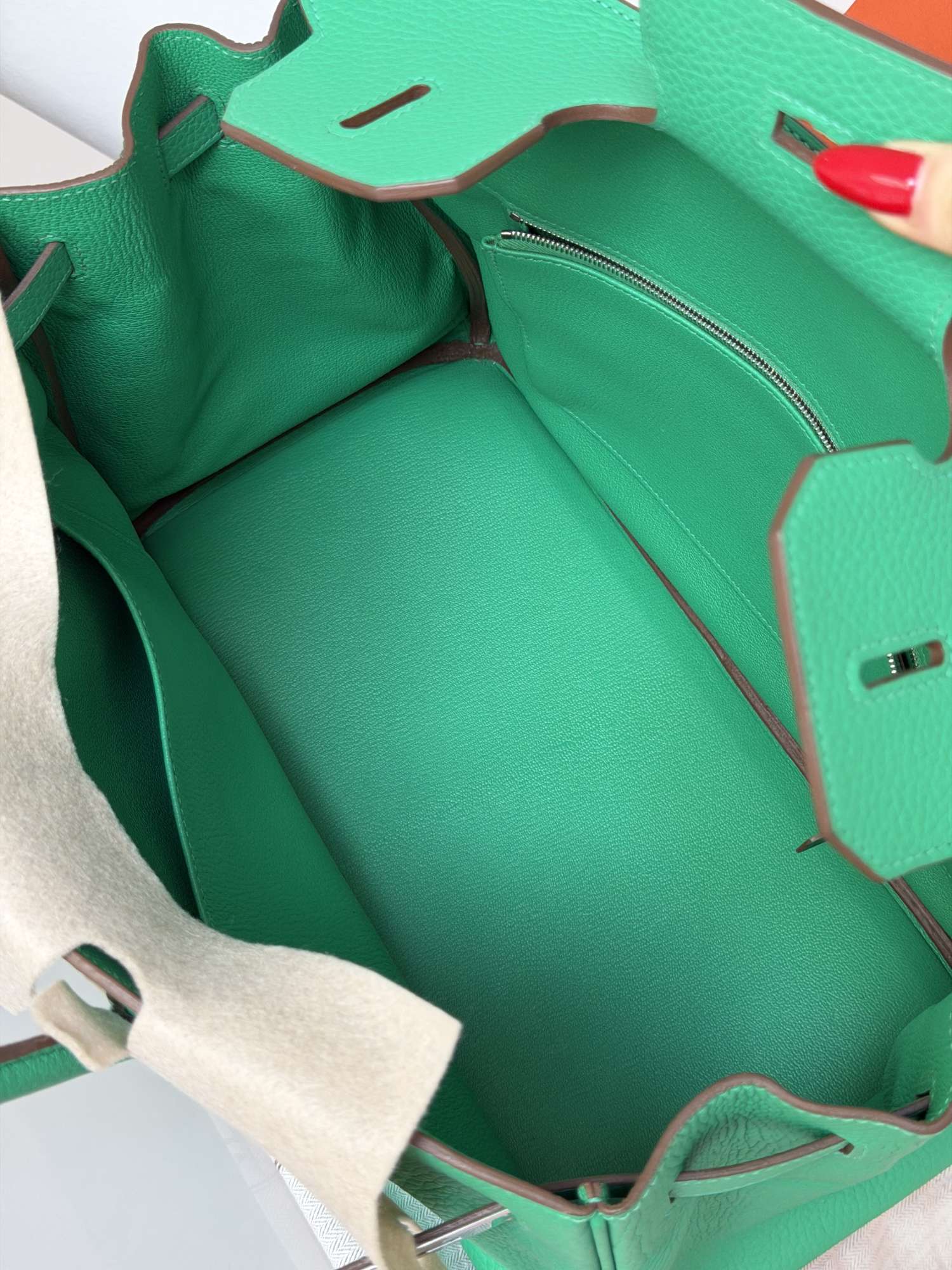 Hermes Birkin 35 Togo, PHW, Menthe color