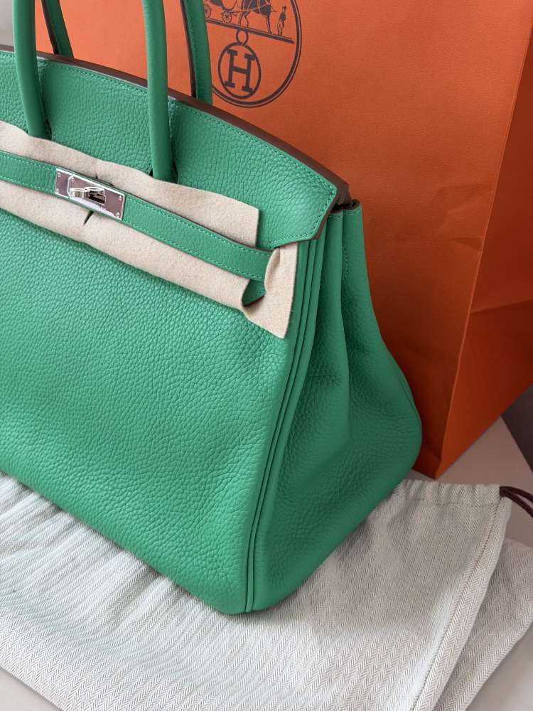 Hermes Birkin 35 Togo, PHW, Menthe color