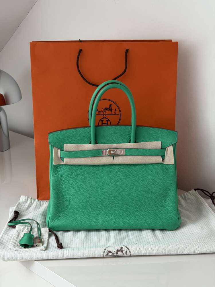 Hermes Birkin 35 Togo, PHW, Menthe color