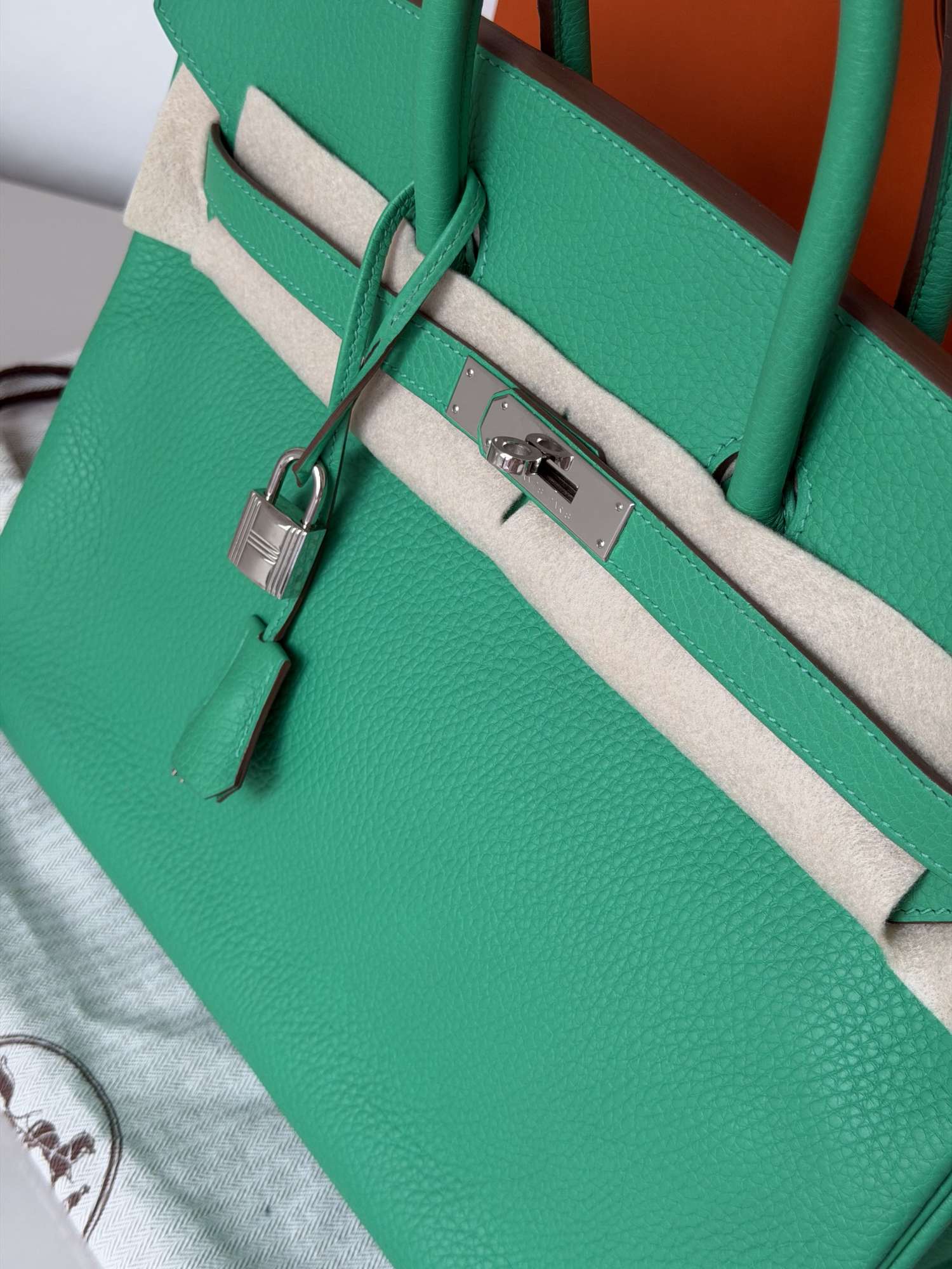 Hermes Birkin 35 Togo, PHW, Menthe color