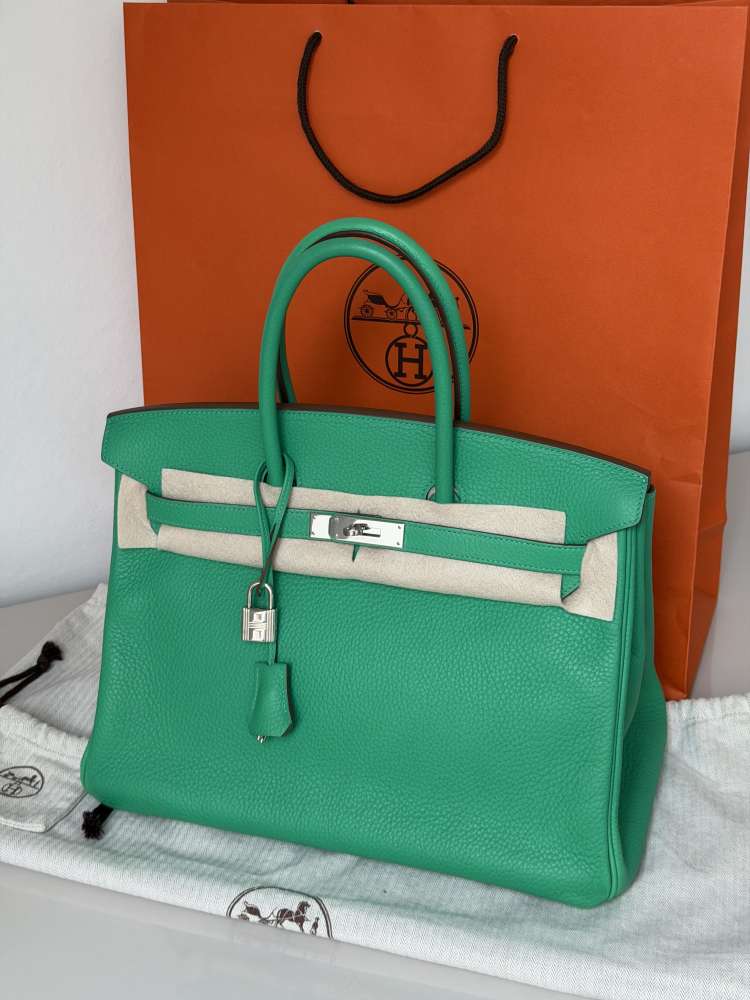 Hermes Birkin 35 Togo, PHW, Menthe color