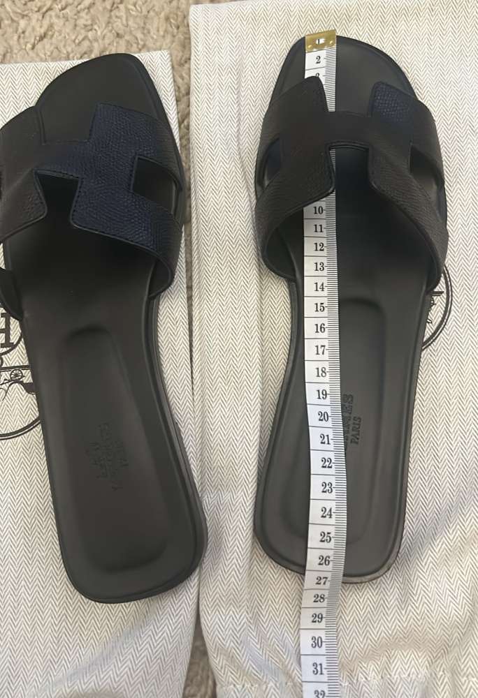 Nové papuče Hermes Oran Epsom kožené 40