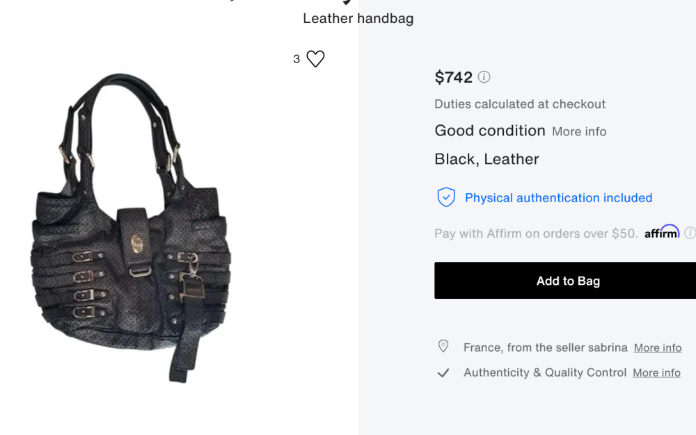 Jimmy Choo kožená kabelka.